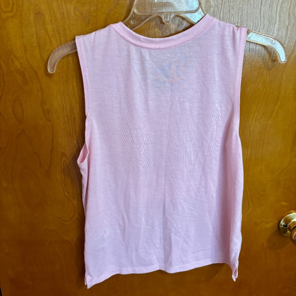 Coca Cola pink sleeveless shirt‎ rose graphic shirt top tank XS - Picture 5 of 5